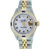 Image 1 : Rolex Ladies 2 Tone 14K MOP Sapphire & Diamond Channel Set Datejust Wristwatch