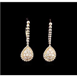 0.33 ctw Diamond Earrings - 14KT Rose Gold