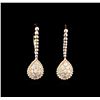 Image 1 : 0.33 ctw Diamond Earrings - 14KT Rose Gold