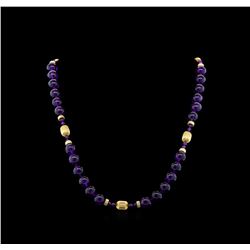 Amethyst Necklace - 14KT Yellow Gold