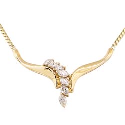 1.80 ctw Diamond Necklace - 14KT Yellow Gold