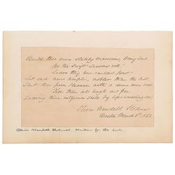 Oliver Wendell Holmes, Sr