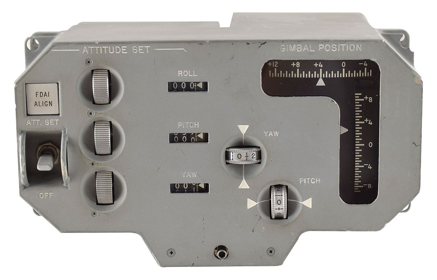 Apollo Command Module Block I Gimbal Position/Attitude Set Control Box