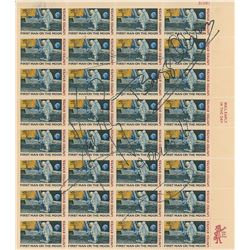 Apollo 11 Signed Stamp Sheet