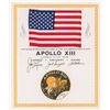 Image 1 : Apollo 13 Crew-Signed Flown Flag Display