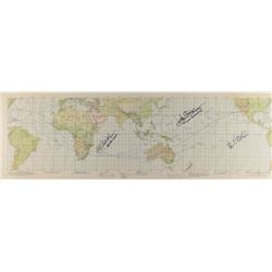 Apollo 13 Signed Earth Orbit Chart