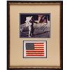 Image 1 : Apollo 17 Flown Flag and Gene Cernan Signed Photograph