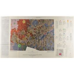 Gene Cernan Signed Lunar Map