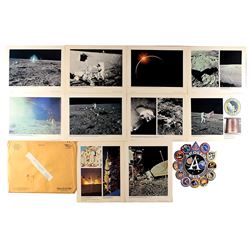 Apollo 12 Photographs and Patch Display