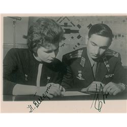 Valentina Tereshkova and Valery Bykovsky Signed Photograph