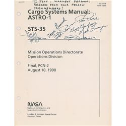 Jeff Hoffman's STS-35 Crew-signed Training-used Cargo Systems Manual