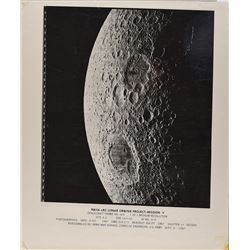 Lunar Orbiter V Photograph