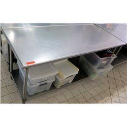 Stainless Steel Prep Table (bins not included), 71"L x 29.5"W x 35.5"H