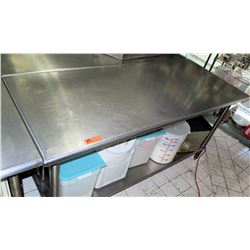 Steel Prep Table, 71"L x 29.5"W x 35.5"H