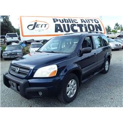 I4 --  2004 HONDA PILOT LX , Blue , 298857  KM's