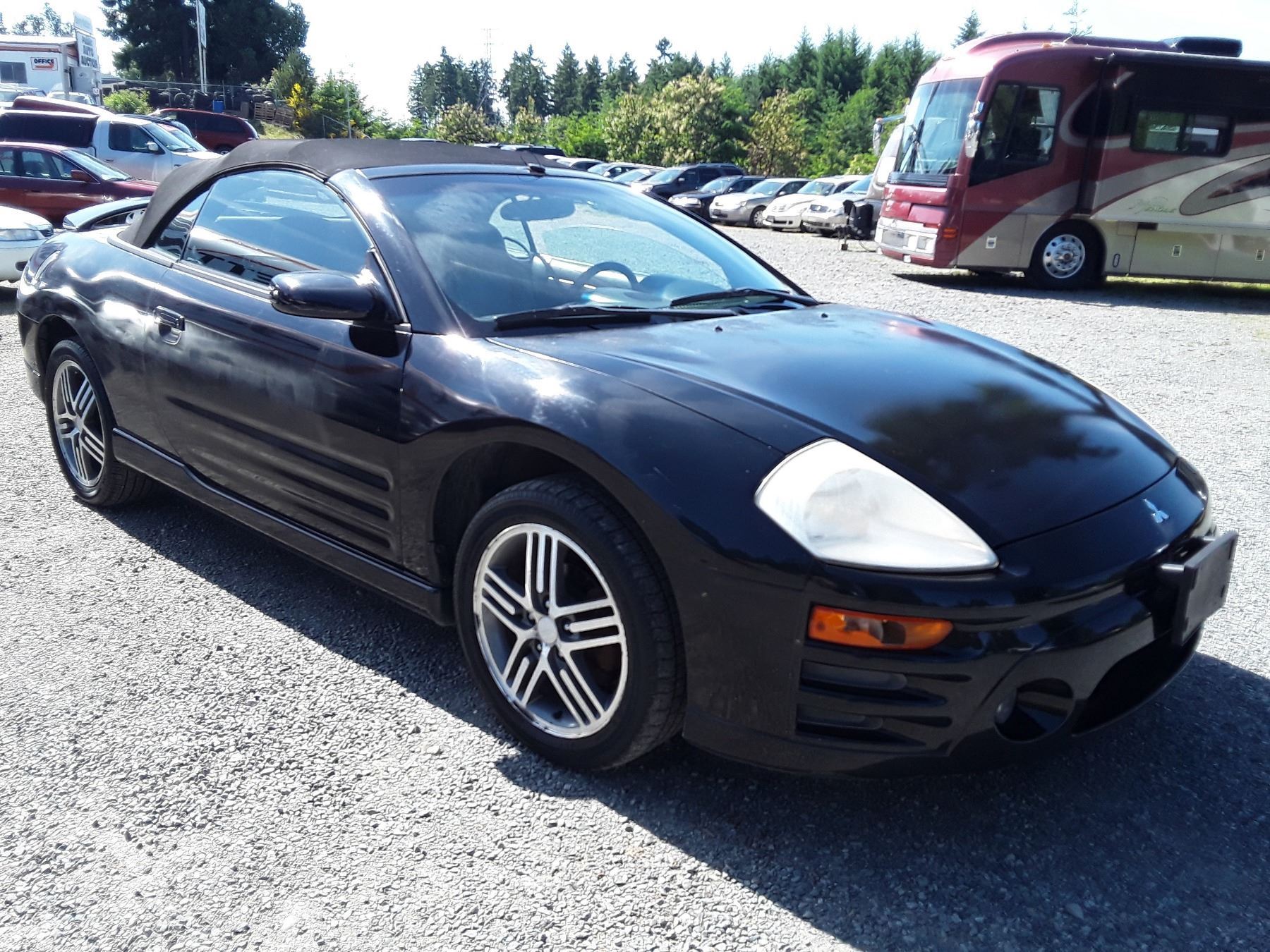 Black Mitsubishi Eclipse 2003 O3 -- 2003 MITSUBISHI ECLIPSE SPYDER GTS , Black , 199389 KM's