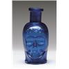 Image 1 : RARE COBALT BLUE SKULL POISON BOTTLE