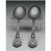 Image 1 : PAIR OF EARLY ENGLISH PEWTER SPOONS