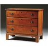 Image 1 : FINE THREE DRAWER TIGER MAPLE CHIPPENDALE CHEST