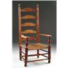 Image 1 : STYLISH FIGURED MAPLE LADDERBACK ARMCHAIR
