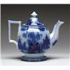 Image 1 : FLOW BLUE FOOTED TEAPOT IN THE “SCINDE” PATTERN