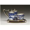 Image 1 : ROYAL WORCESTER BLUE WILLOW AND SILVER CONDIMENT 