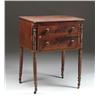 Image 1 : DELICATE SHERATON MAHOGANY CARVED TWO-DRAWER STAN