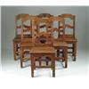 Image 1 : SET OF SIX PLANK SEAT WALNUT SIDE CHAIRS