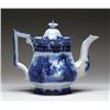 Image 1 : FLOW BLUE COVERED TEAPOT IN THE “CYPRUS” PATTERN