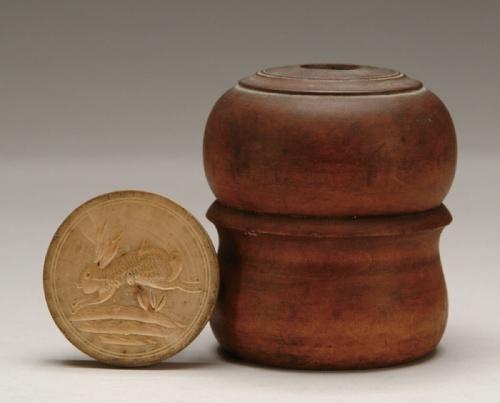Running Rabbit Mould RARE RUNNING RABBIT PLUNGER TYPE BUTTER MOLD