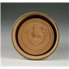 Image 1 : PLUNGER TYPE CARVED WOOD BUTTER MOLD WITH CROWING