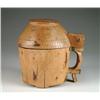 Image 1 : RARE AND UNUSUAL MUG FORM CARVED WOOD BUTTER MOLD