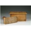 Image 1 : THREE PART RECTANGULAR CARVED WOOD BUTTER MOLD
