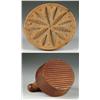 Image 1 : TWO LARGE WOOD CARVED BUTTER PRINTS