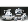 Image 1 : SEVEN-PIECE STAFFORDSHIRE WASH SET IN THE “RICHMO