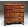 Image 1 : SMALL FOUR DRAWER MAHOGANY GEORGIAN CHEST