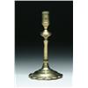 Image 1 : SINGLE PETAL BASE QUEEN ANNE BRASS CANDLESTICK