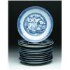 Image 1 : TWELVE BLUE AND WHITE CANTON PLATES