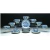 Image 1 : SET OF NINE BLUE AND WHITE CANTON CUPS AND SAUCER