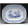 Image 1 : BLUE AND WHITE STAFFORDSHIRE PLATTER IN THE “BLAN