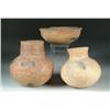 Image 1 : THREE MISSISSIPPIAN TYPE POTS, TWO WATER BOTTLES 