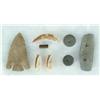 Image 1 : SHELL AND BONE BEADS, STONE BEADS AND GORGET AND 
