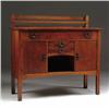 Image 1 : MISSION OAK SIDEBOARD WITH OPEN SHELF BY GUSTAVE 