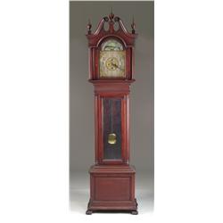 UNMARKED MAHOGANY TALL CASE CLOCK