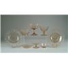 Image 1 : 46-PIECE AMBER AND ETCHED GLASS DINNER SERVICE