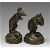 Image 1 : PAIR OF SMALL BRONZE MOUSE FIGURES