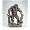 Image 1 : BRONZE PATINATED PLASTER FIGURE OF A GORILLA