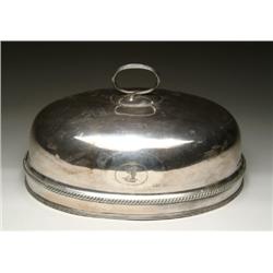 19TH CENTURY SILVER MEAT COVER