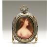 Image 1 : MINIATURE OVAL PAINTING OF PARTIAL NUDE WOMAN