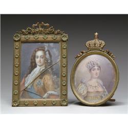 TWO MINIATURE PAINTINGS ON IVORY